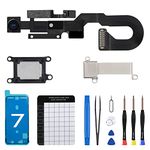 DGSCSMY for iPhone 7 Front Camera Replacement 7MP 4.7" Repair Kit Earpiece Ear Speaker Replacement OEM Module Part with Proximity Sensor Ambient Light Sensor Flex Cable Fix Tools A1660 A1778 A1779