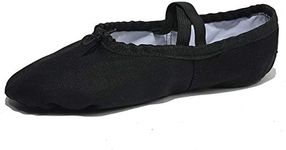 Lily's Locker - Ballet Shoes Split-Sole Dance Slipper for Girls Children and Adult (4 UK, Black)