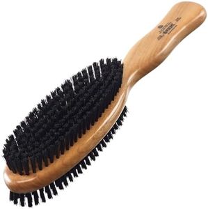 Kent CC20 Double Sided Cherrywood Clothes Brush and Lint Remover, Firm Side for Dust and Dirt, Soft Side for Gentle Brushing for Keeping Fabrics Free from Fibres, Fluff and Pet Hair, Made in England