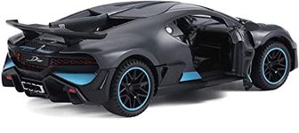 Nizomi Model Vehicles Divo Die Cast Metal 5 Inch Pullback Toy Openable Door with Led Light with Startup Music, Best Automobile Gift Toys for Kids,Children(Bughat Divo)