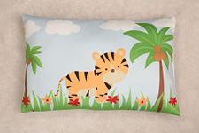 NEW COMERS® Cotton Baby Pillow,Thread Count-150/300 with Super Soft Imported Fabric|1 Month to 5 Year Kids|Animal & Cartoon Prints|Infant Pillows for Sleep,Bed Set,Head Shaping,Neck Support-12x18-208