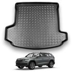 Nomad Boot Liner Compatible with Skoda Kodiaq 2017+ Recyclable Plastic (PE) Tailored Fit Car Floor Mat Fits 7 Seater Protector Guard Tray Black Custom Fitted Accessory Dog Friendly Waterproof