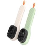 GLUN® Soap Dispensing Cleaning Brush with Handle, Scrubbing Reusable Washing Shoe Brush for Shoes (Pack of 2)