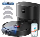 Robot Vacuum Cleaner with Mop, 5000Pa Laser Navigation Robotic Vacuums with 3.3L Self-Empty Base, Smart Mapping,150 Mins Runtime, Schedule, App Alexa Voice Control for Carpet and Pet Hair, Q10 Pro