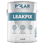 Polar Premium Leak Seal Clear Paint - 2.5 Litre - Instant Waterproof Roof Sealant - Ideal for Leaks, Cracks & Roof Repair - Concrete, Brick, Metal, Drainpipes & Gutters - Easy to ApplyC