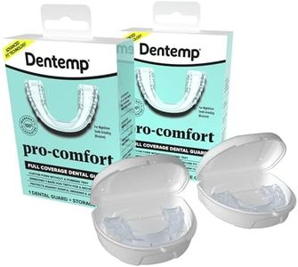 Dentemp Pro-Comfort Full Coverage Dental Guard | Mouth Guard for Jaw Clenching. Bruxism or Teeth Grinding at Night (Pack of 2)