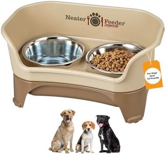 Neater Feeder Express Medium to Large Mess Proof Feeder for Medium to Large Dogs, 7 Cup Stainless Steel Bowls, Elevated, No Spill, Non-Tip, Non-Slip Elevated Dog Bowls. Made in USA
