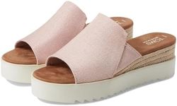 TOMS Women's, Diana Mule Sandal, Ballet Pink Woven, 5