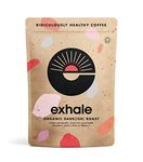 EXHALE Organic Ground Coffee - NEW LARGE 450G PACK - Single Origin and 100% Arabica Beans. For Cafetiere, Filter or AeroPress - Dark Roast