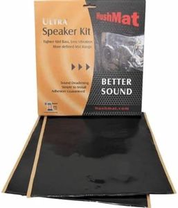 HushMat 10110 Ultra Black Foil Speaker Kit with Damping Pad - 4 Piece