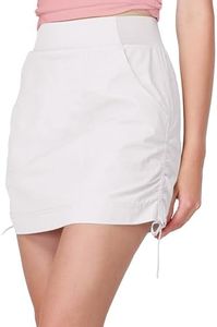 CAMEL CROWN Women's Casual Skorts Tennis Skirts Tummy Control UV Protection Quick Dry Golf Skirt with Pockets Active White