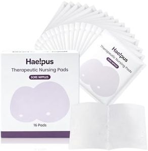 Hydrogel Nipple Pads for Sore & Cracked Nipples, Pain Relief in Minutes, Scab-Free Healing in Days, Natural Lanolin-Free Hydrogel Soothing Pads for Breastfeeding, Breastfeeding Essentials, 16 Count