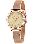 CIVO Ladies Watches Rose Gold Stainless Steel Waterproof Minimalist Women Watches Ultra Mesh Band Elegant Classic Casual Analogue Wrist Watches for Ladies