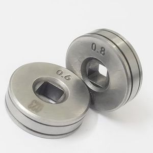 2Pcs 0.6/0.8mm Roll Wheels Knurled Groove Wire Feed Drive Rollers 25mm (1 inch) Diameter Fit for SSJ16 Wire Feeder MAG MIG Welders Equipment Parts