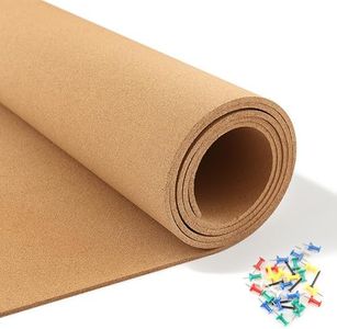Cork Board Roll, Thick Bulletin Board Cork Sheet for Wall Dart, Crafts, DIY Projects (Large-96 x48 x1/4"-6 mm)