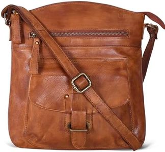 Leather Crossbody women purse - Small Premium Crossover Cross Body Bag Over the Shoulder Luxury Premium crossbody (Tan Washed)