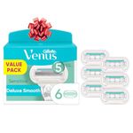 Gillette Venus Deluxe Smooth Sensitive Women's Blade Refills, 6 Count