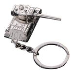 Men Tanks Keychains Metal Tank Model Pendent Keyrings Key Chains Rings Holder Car Fans Souvenirs