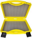 Large Streamer Fly Box Click Lock Large Storage Box Boating Fly Fishing Boxes Saltwater Flies Box 9.68X7.2X2.56 inch/ 242X180X64mm(Yellow)