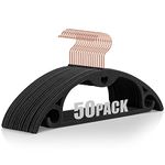 IEOKE Velvet Clothes Hangers,50-Pack No Shoulder Bumps Suit Hangers Ultra Thin Space Saving 360 Degree Swivel Heavy Duty Hook Durable Hangers for Sweaters,Coat,Jackets,Pants,Shirts(Titanium Gray)