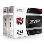 Wilson Zip Double Dozen Golf Balls, Pack of 24 (White)