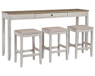 Signature Design by Ashley Skempton Table, White/Light Brown