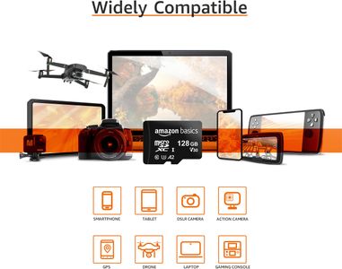 Amazon Basics 128GB Micro SDXC Memory Card – High Speed