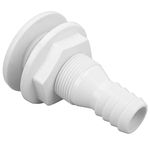 Keenso Boat Thru Hull Connector, 1in Thru Hull Fitting ABS Straight Impact Resistant Hose Connection Accessory for Boats Marines(white) Boat/Yacht Spare Parts Boat/Yacht Spare Parts