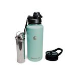 Vesmoon Tea Infuser Bottle 32 Oz - Insulated Water Bottle for Loose Leaf Tea | Fruit Infuser Water Bottle | Tea Infuser Water Bottle with Straw Lid & Chug Lid | Leak Proof Water Bottle | Roamer Series