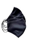 AGASTI silk-satin 3 play soft elastic, face mask for women and girl and men COLOR BLACK(pack of 3)