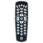 GE Universal Remote Control for Samsung, Vizio, LG, Sony, Sharp, Roku, Apple TV, RCA, Panasonic, Smart TVs, Streaming Players, Blu-ray, DVD, 4-Device, Black, 34708