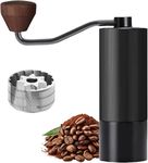 MASTANO Manual Coffee Grinder Hand Manual Coffee Bean Burr Grinder Small Coffee Grinder Stainless Steel Body, Portable, Unpowered Household Kitchen Grinder for Home Office and Travelling
