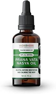 Prana Vata Nasya Oil Organic - Herbal Nasal Drops for Clarity of Mind, Improve Concentration, Soothe Headaches, (1 Pack)