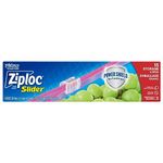 Ziploc Large Food Storage Slider Bags, Power Shield Technology for More Durability, 15 Count