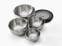 Joseph Joseph Prep&Store- Stainless Steel Mixing Nest Bowls with Lids, 4 piece Metal Bowl food Storage Set, Stainless Steel