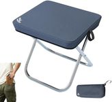 OX-GEN OUTDOORS Ultralight Folding Camping Stool, Aluminum Portable Pocket-Size Chair (Dark Blue)