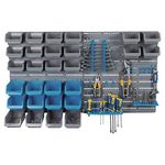 URBNLIVING 44 Pcs Wall Mountable Tools, Screws & Bits Organiser DIY Storage Bins & Racks