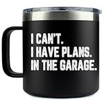 KLUBI Birthday Gifts for Dad - Tumbler Mug 14oz - Garage Dad Funny, Cool, Gift Idea from Daughter, Son, Husband, Guys, Papa