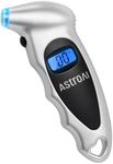 AstroAI Digital Tyre Pressure Gauge 150 PSI 4 Settings for Car Truck Bicycle with Backlit LCD and Non-Slip Grip Tyre Pressure Checker, Silver