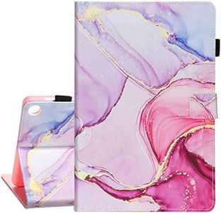 Dteck Case for Samsung Galaxy Tab A 10.1 Case 2019 Model SM-T510/SM-T515, Multi-Angle Viewing Protective PU Leather Folio Cover for Samsung Tab A 10.1 2019 Release Tablet, Purple Gold Marble
