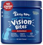 Zesty Paws Eye Supplement for Dogs - Vision Support with Antioxidants & Omega 3 Fatty Acids - 90 Chews