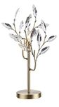 lights4living Antique Brass Leaf Design Willow Table Lamp - LED Compatible