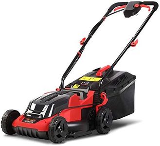 Giantz Lawn Mower, 2 in 1 Electric Cordless Lawnmower Grass Lawnmowers Outdoor Garden Lawns Tool Kit, Lithium Battery Fast Charging Adjustable Handle Black Red