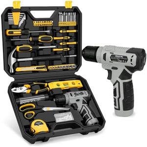 Thatool 139-Piece Tool Set - Tool Kit with 8V Cordless Drill Driver in ToolBox Storage Case, General Household Drill Set for Home Repairs, Handyman, DIY Projects