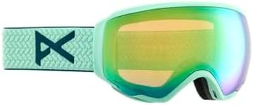 Anon Womens' WM1 Snow Goggle + Bonus Lens + MFI Face Mask (Frame: Powder Mint, Lens: Perceive Variable Green, Spare Lens Cloudy Pink, One Size)