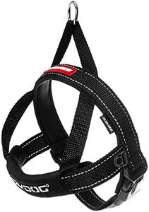 EzyDog Quick Fit Dog Harness - Premium Padded No-Pull Harness, Black, Extra Small