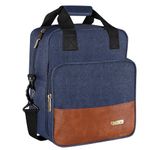 LOREM Blue Linen Insulated Tiffin Bag/Lunch Bag for Men & Women Waterproof Lunch Bag-CM-TB13