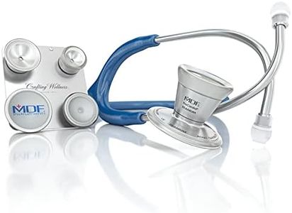 MDF ProCardial Stéthoscope de cardiologie - Titane - Pavillon Double et Interchangeable, Pour les patients adultes, pédiatriques et nourrissons - Bleu Royal (MDF797CC10T)