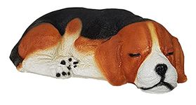 Wonderland Garden Arts & Craft Resin Beagle Dog Sleeping Statue, 7.5X13.2X4.5 Inches, Brown