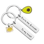 CHOORO Anniversary Couple Gifts You are The Avocado to My Toast Keychain Set Best Friend Gift Ideas Gift For Boyfriend (avocado toast set Keychain)